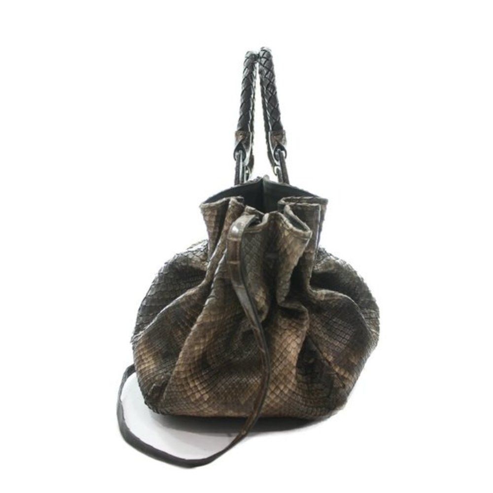 CARLOS FALCHI Caiman Crocodile & Python Oversized Shoulder Bag - Picture 5 of 10